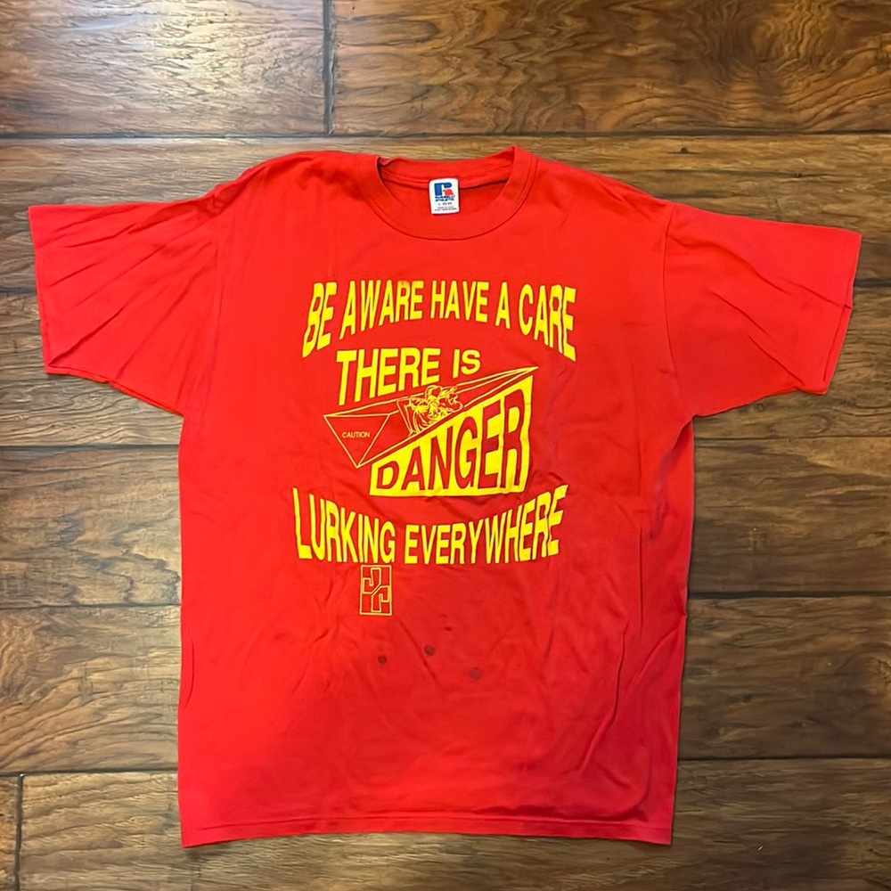 Large Red Vintage Graphic T Shirt